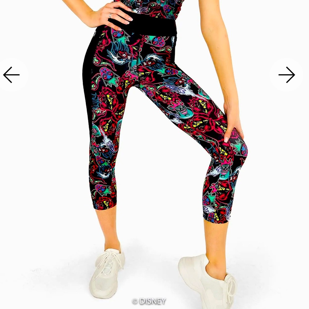 Blackmilk Disney Villains No Mercy HW Battle Leggings sz L